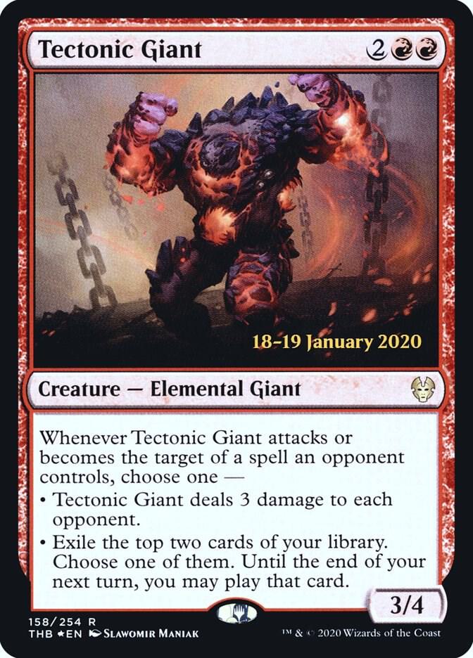 Tectonic Giant 158 card from Prerelease Cards