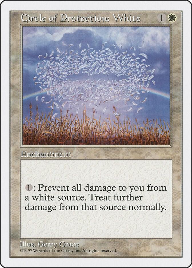Circle of Protection: White card from Fifth Edition
