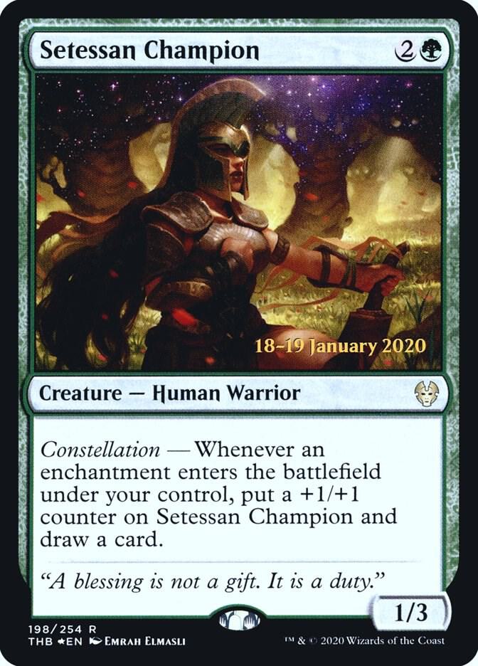 Setessan Champion 198 card from Prerelease Cards