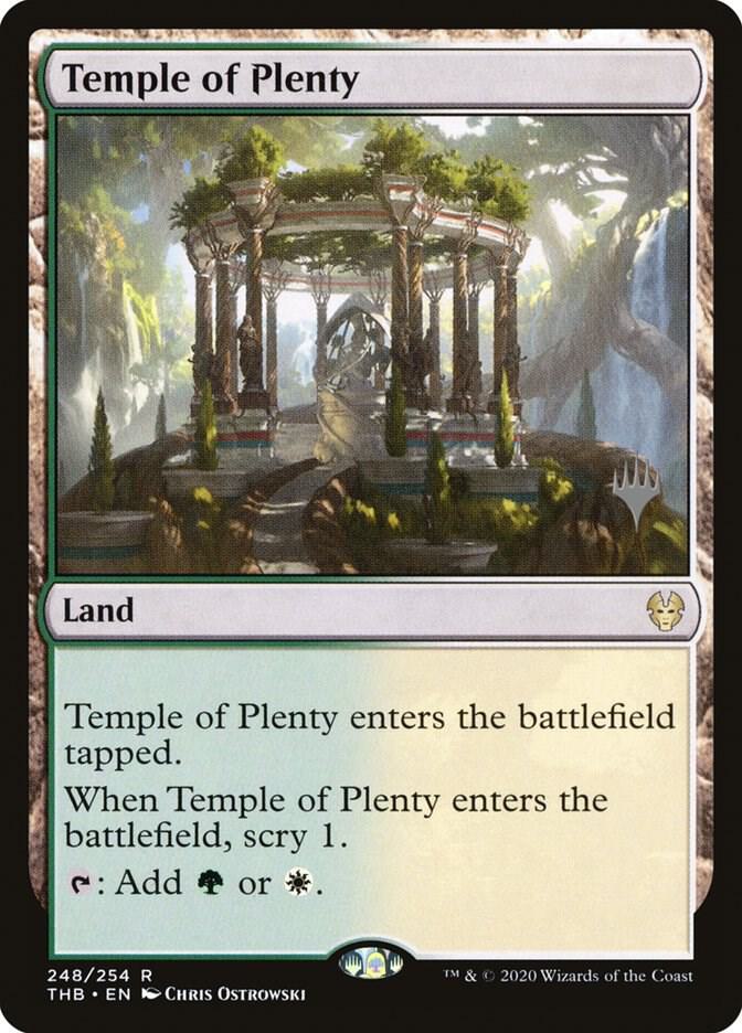 Temple of Plenty 248 card from Promo Pack: Theros Beyond Death