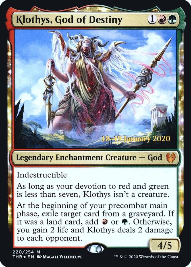 Klothys, God of Destiny 220 card from Prerelease Cards