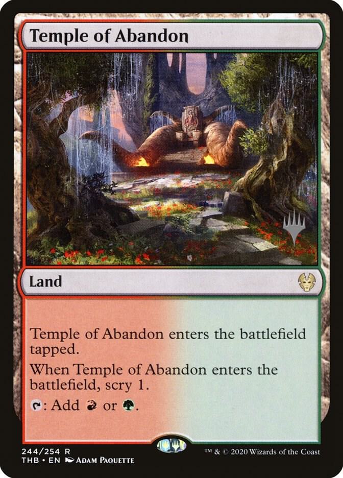 Temple of Abandon 244 card from Promo Pack: Theros Beyond Death