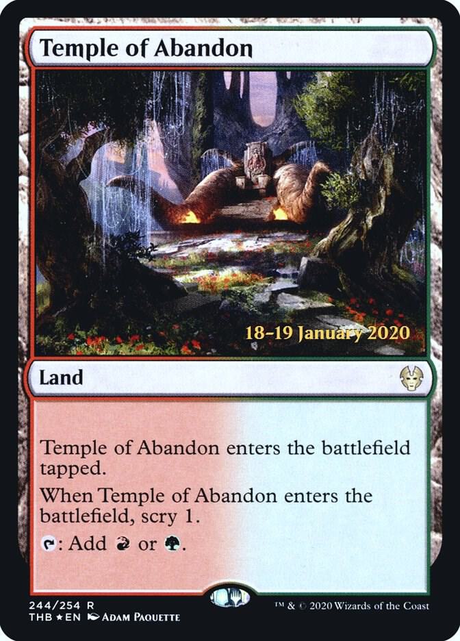 Temple of Abandon 244 card from Prerelease Cards