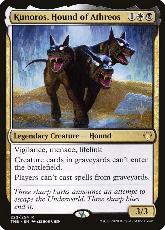 Kunoros, Hound of Athreos 222 card from Promo Pack: Theros Beyond Death
