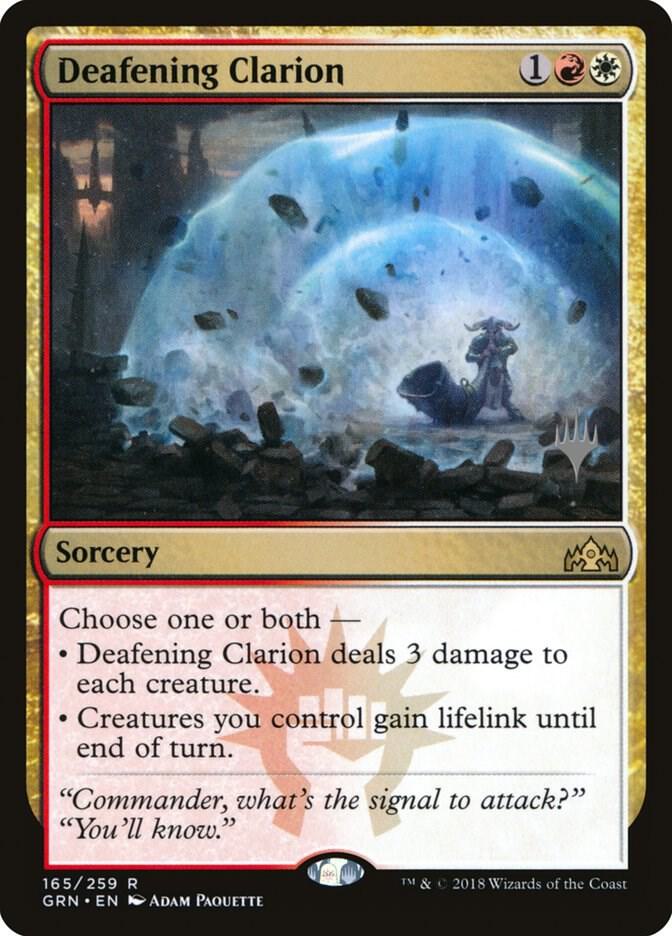 Deafening Clarion 165 card from Promo Pack: Theros Beyond Death