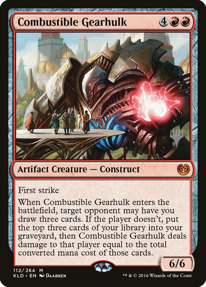 Combustible Gearhulk 112 card from Promo Pack: Theros Beyond Death