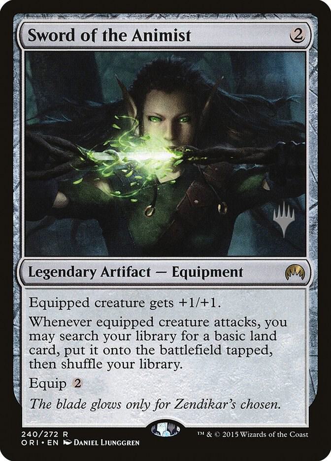 Sword of the Animist 240 card from Promo Pack: Theros Beyond Death