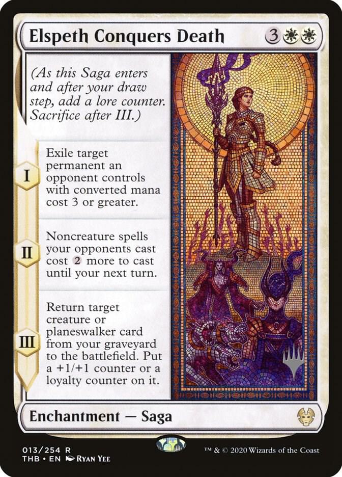 Elspeth Conquers Death 13 card from Promo Pack: Theros Beyond Death