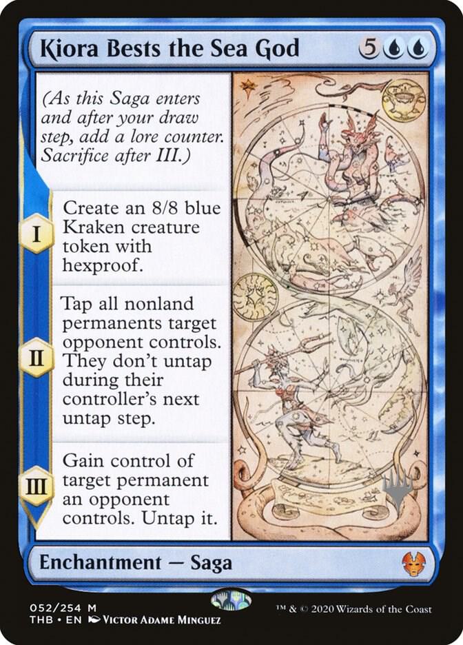 Kiora Bests the Sea God 52 card from Promo Pack: Theros Beyond Death