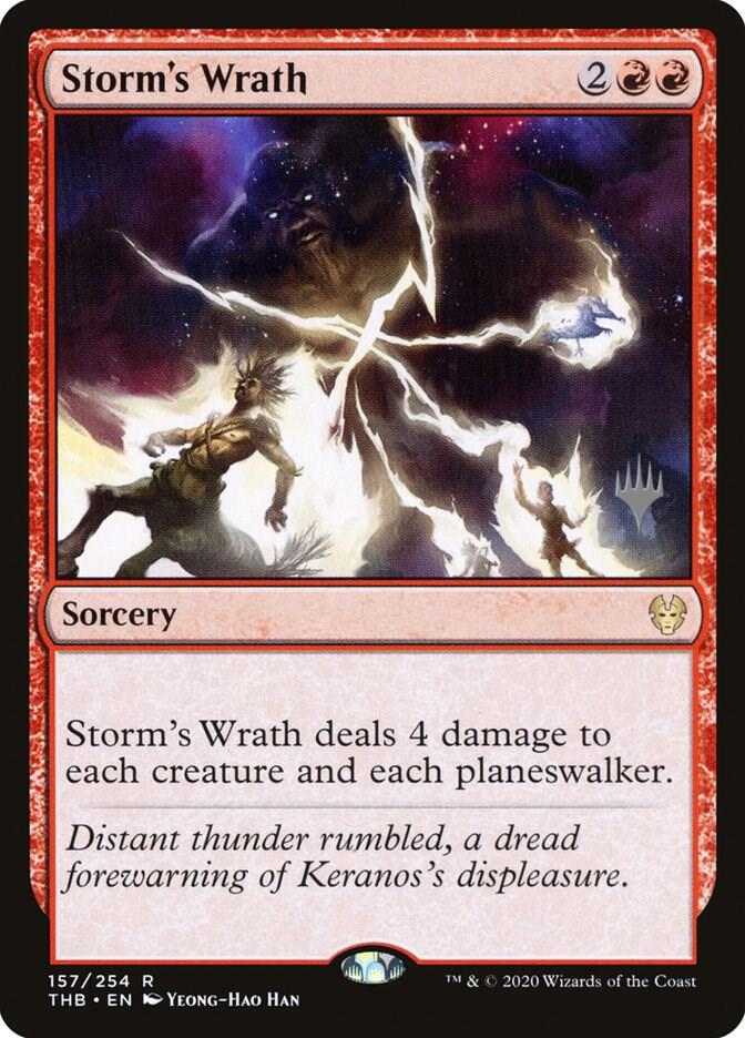 Storm's Wrath 157 card from Promo Pack: Theros Beyond Death