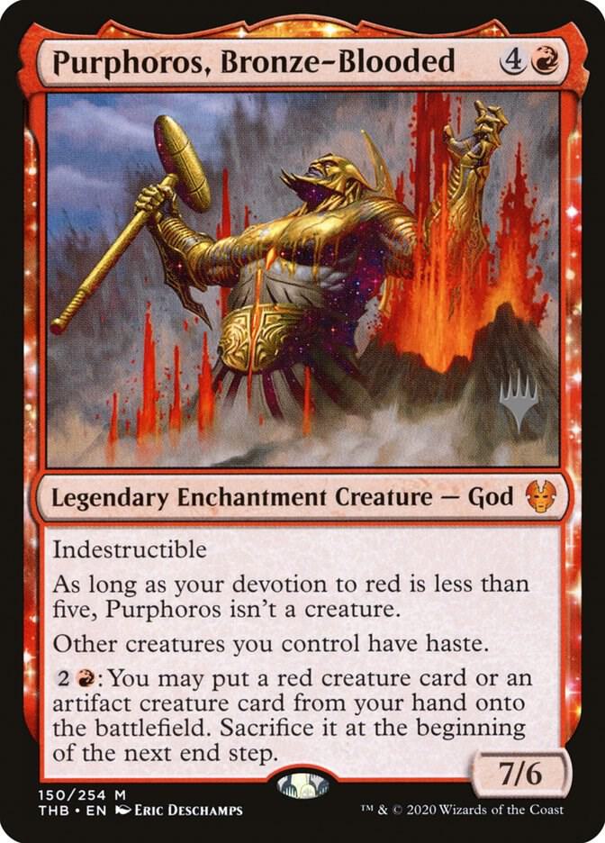 Purphoros, Bronze-Blooded 150 card from Promo Pack: Theros Beyond Death
