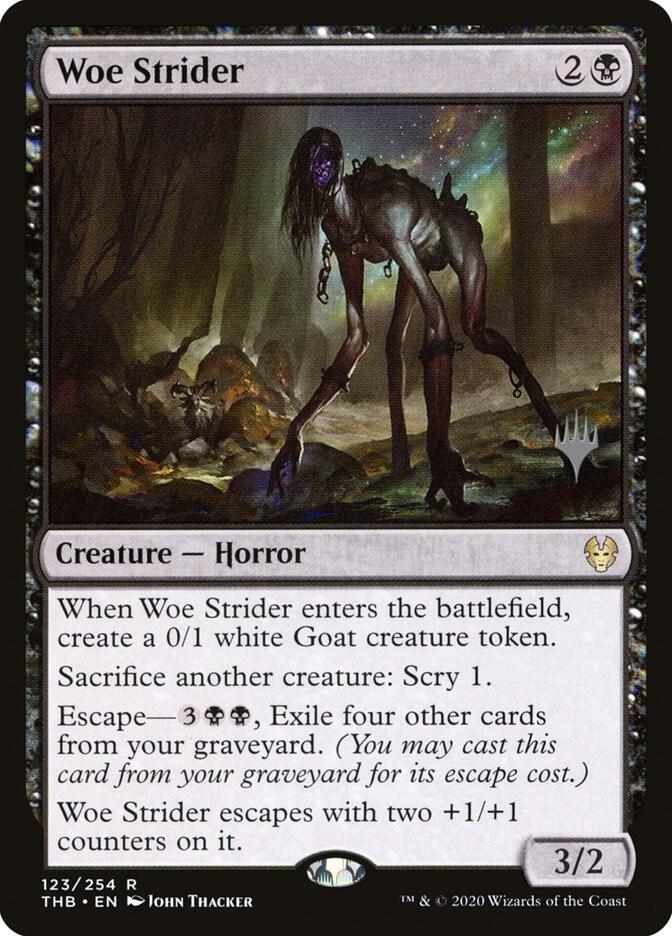 Woe Strider 123 card from Promo Pack: Theros Beyond Death