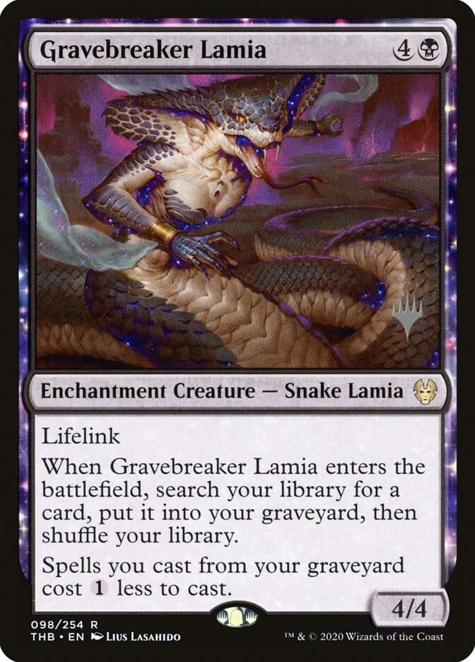 Gravebreaker Lamia 98 card from Promo Pack: Theros Beyond Death