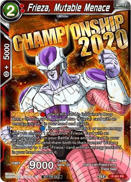 Frieza, Mutable Menace P-201 card from Promotion Cards