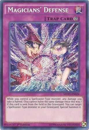Magicians' Defense MVP1-ENS28 card from The Dark Side of Dimensions Movie Pack: Secret Edition