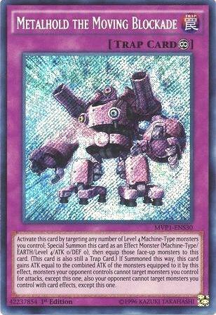 Metalhold the Moving Blockade MVP1-ENS30 card from The Dark Side of Dimensions Movie Pack: Secret Edition