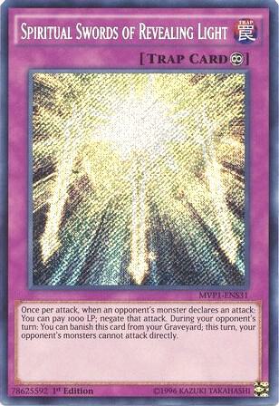 Spiritual Swords of Revealing Light MVP1-ENS31 card from The Dark Side of Dimensions Movie Pack: Secret Edition