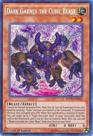 Dark Garnex the Cubic Beast MVP1-ENS33 card from The Dark Side of Dimensions Movie Pack: Secret Edition