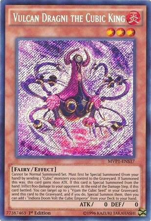 Vulcan Dragni the Cubic King MVP1-ENS37 card from The Dark Side of Dimensions Movie Pack: Secret Edition