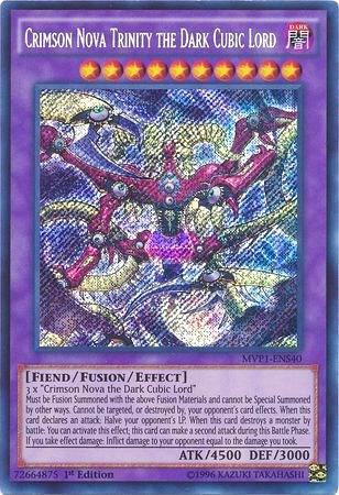 Crimson Nova Trinity the Dark Cubic Lord MVP1-ENS40 card from The Dark Side of Dimensions Movie Pack: Secret Edition
