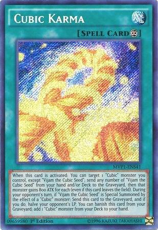 Cubic Karma MVP1-ENS41 card from The Dark Side of Dimensions Movie Pack: Secret Edition