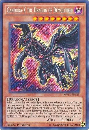 Gandora-X the Dragon of Demolition MVP1-ENS49 card from The Dark Side of Dimensions Movie Pack: Secret Edition