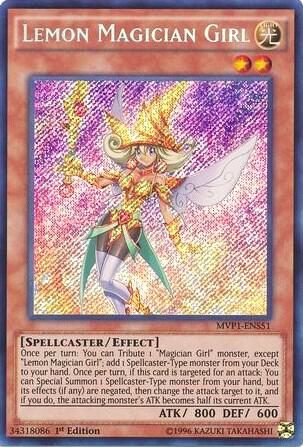 Lemon Magician Girl MVP1-ENS51 card from The Dark Side of Dimensions Movie Pack: Secret Edition
