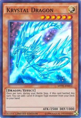 Krystal Dragon MVP1-ENSV2 card from The Dark Side of Dimensions Movie Pack: Secret Edition