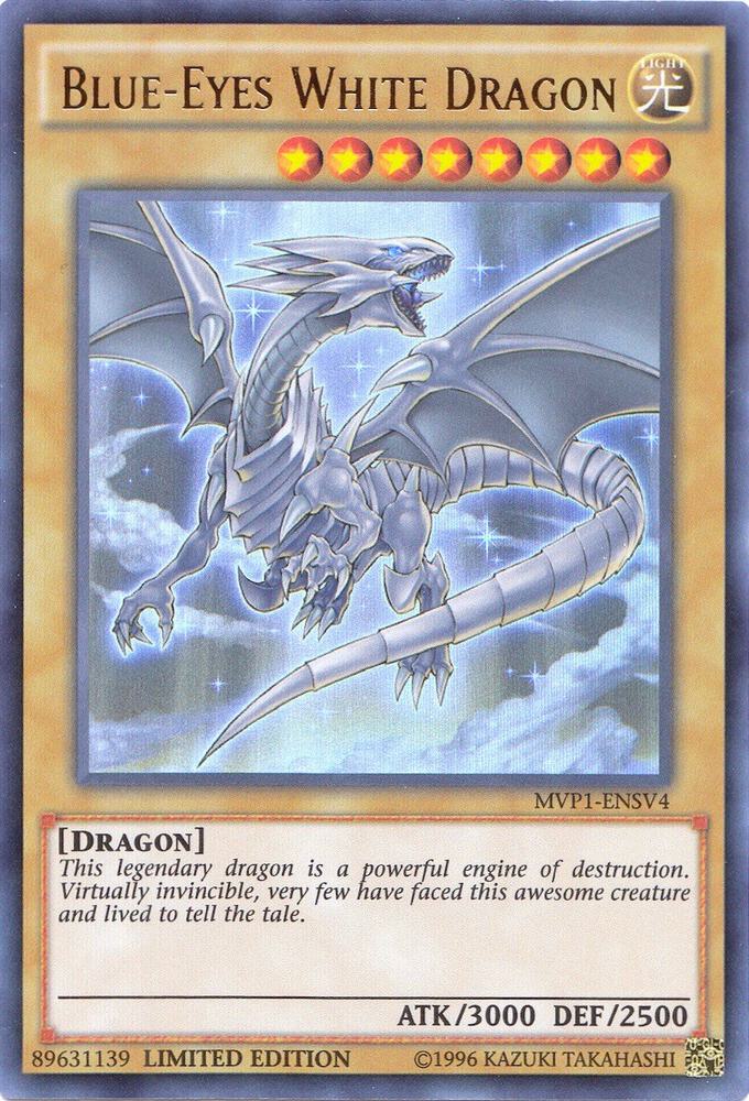 Blue-Eyes White Dragon (UR) MVP1-ENSV4 card from The Dark Side of Dimensions Movie Pack: Secret Edition