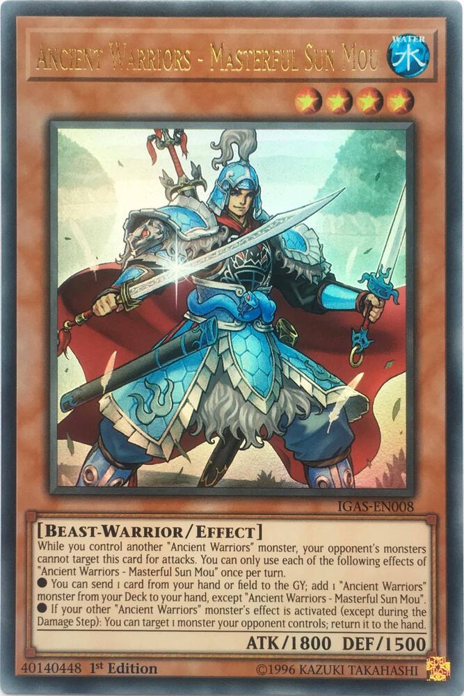 Ancient Warriors - Masterful Sun Mou IGAS-EN008 card from Ignition Assault