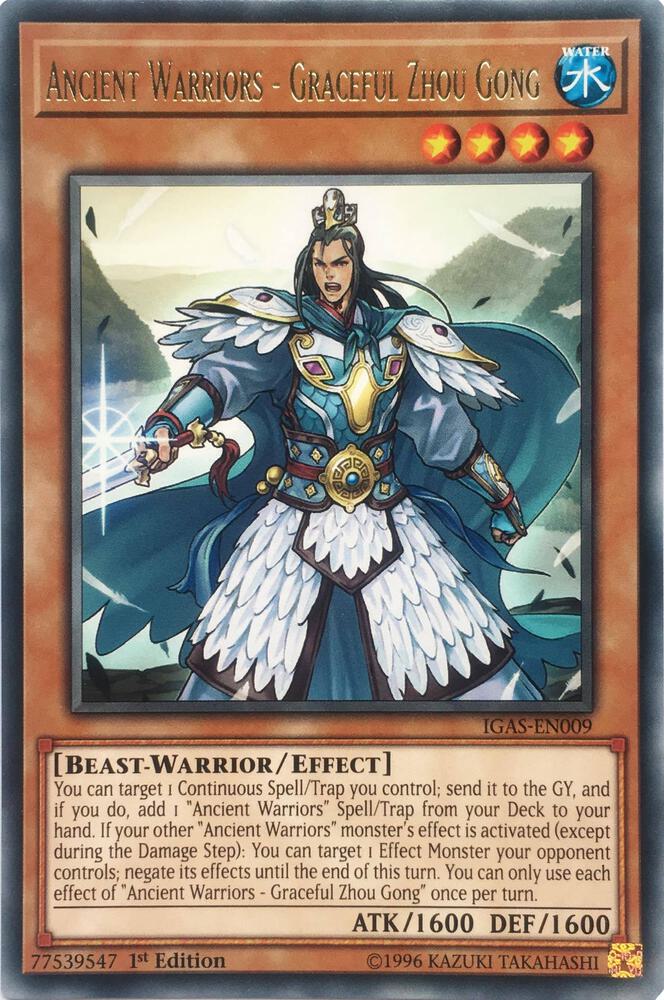 Ancient Warriors - Graceful Zhou Gong IGAS-EN009 card from Ignition Assault