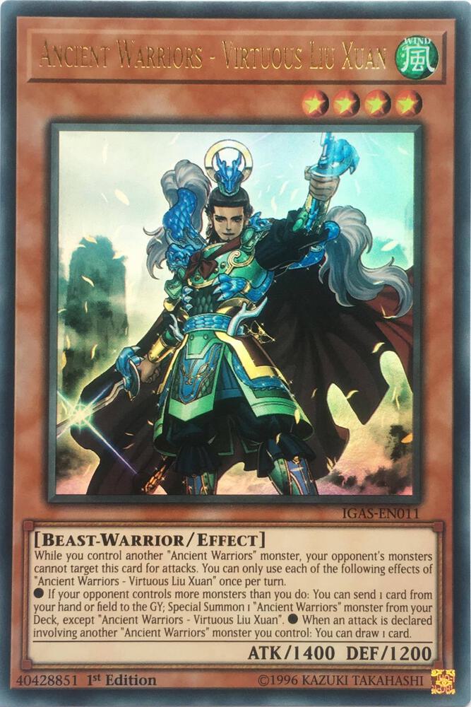 Ancient Warriors - Virtuous Liu Xuan IGAS-EN011 card from Ignition Assault