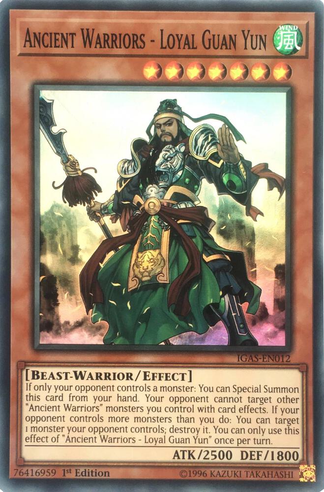 Ancient Warriors - Loyal Guan Yun IGAS-EN012 card from Ignition Assault