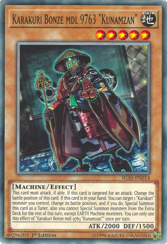 Karakuri Bonze mdl 9763 "Kunamzan" IGAS-EN014 card from Ignition Assault