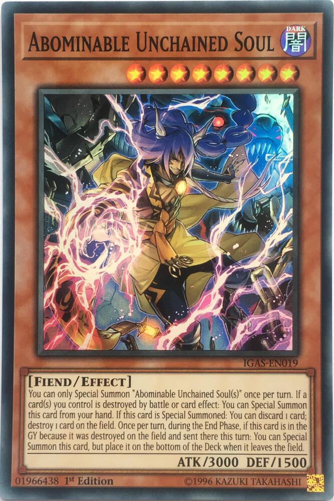 Abominable Unchained Soul IGAS-EN019 card from Ignition Assault