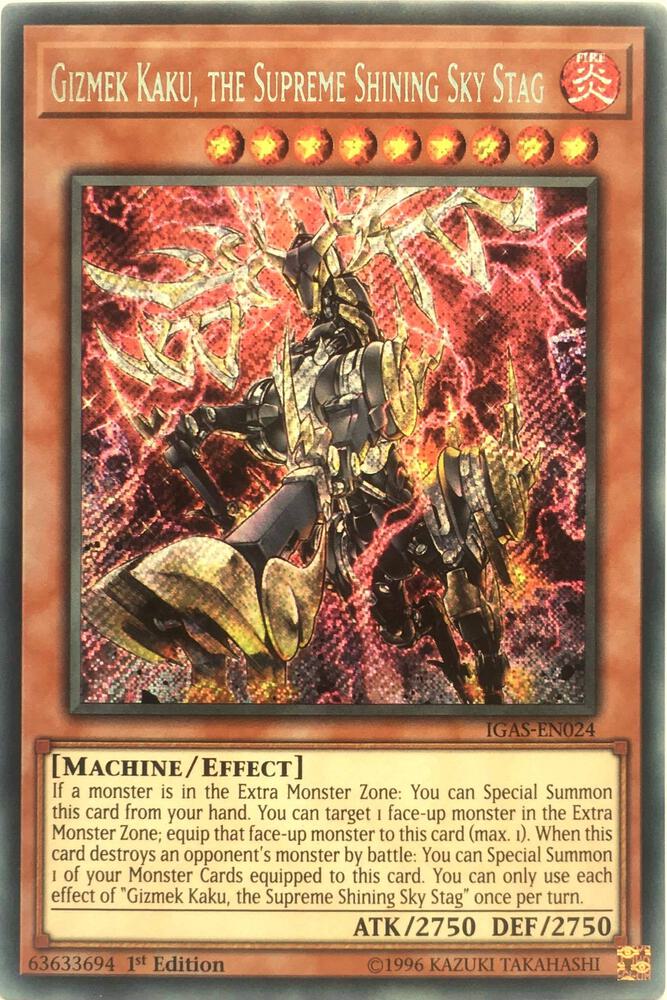 Gizmek Kaku, the Supreme Shining Sky Stag IGAS-EN024 card from Ignition Assault