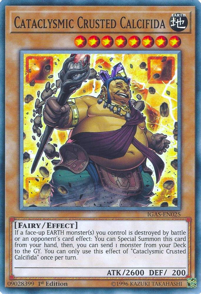 Cataclysmic Crusted Calcifida IGAS-EN025 card from Ignition Assault