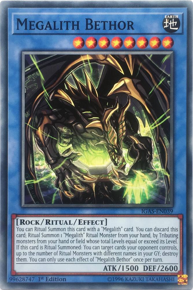 Megalith Bethor IGAS-EN039 card from Ignition Assault