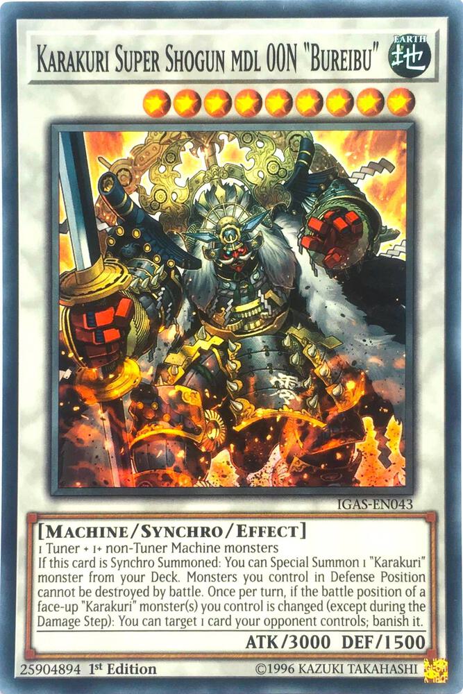 Karakuri Super Shogun mdl 00N "Bureibu" IGAS-EN043 card from Ignition Assault