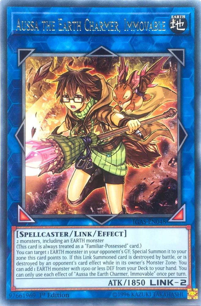 Aussa the Earth Charmer, Immovable IGAS-EN048 card from Ignition Assault