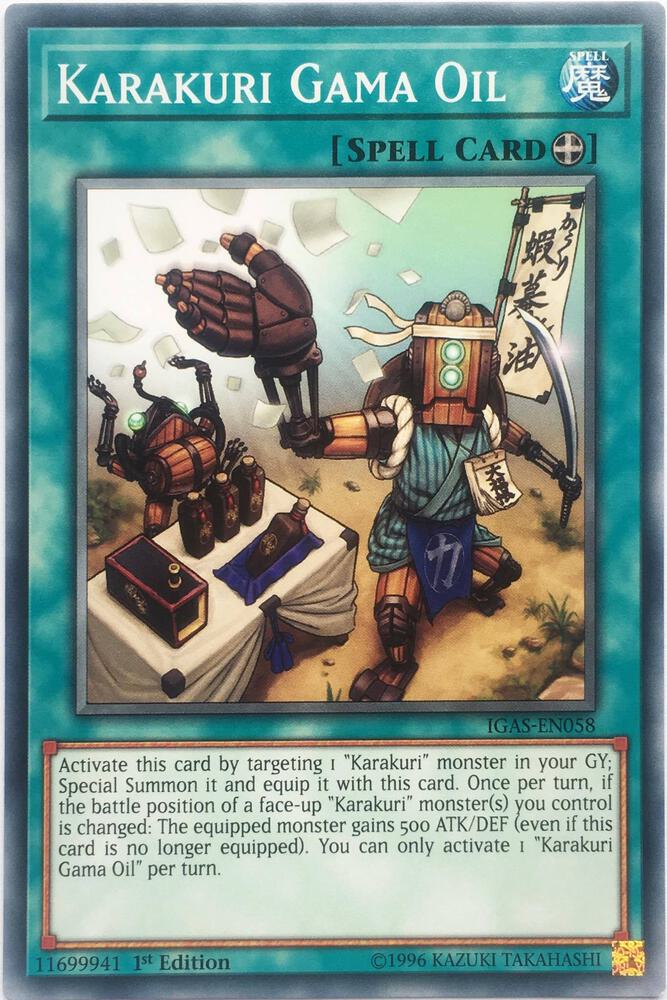 Karakuri Gama Oil IGAS-EN058 card from Ignition Assault