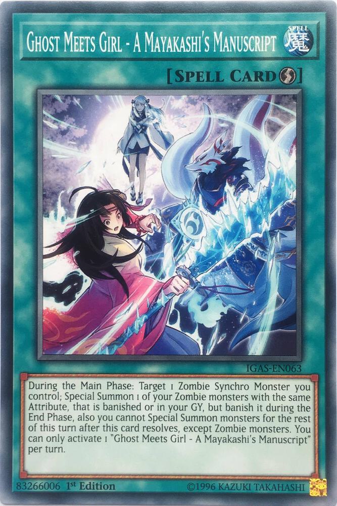 Ghost Meets Girl - A Mayakashi's Manuscript IGAS-EN063 card from Ignition Assault