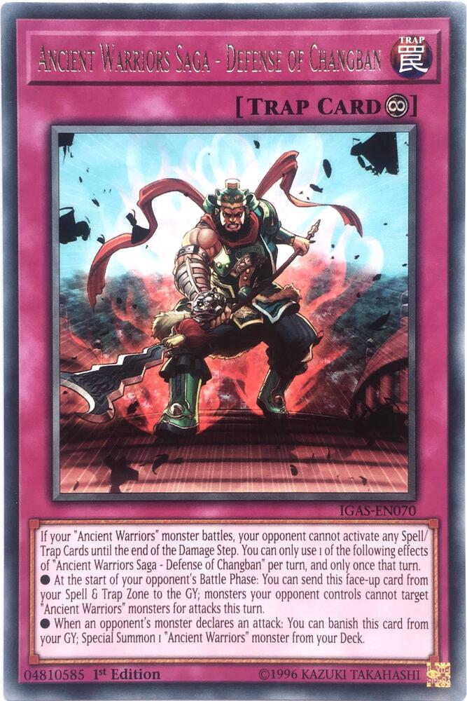 Ancient Warriors Saga - Defense of Changban IGAS-EN070 card from Ignition Assault