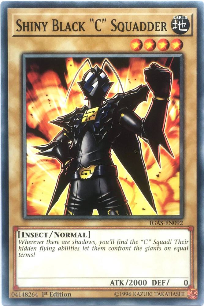 Shiny Black "C" Squadder IGAS-EN092 card from Ignition Assault