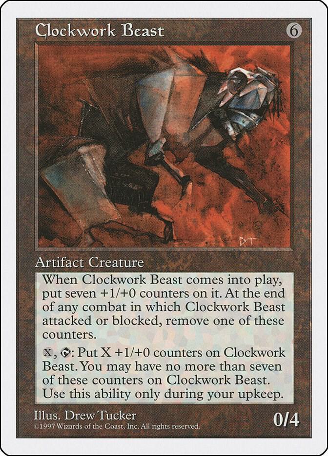 Clockwork Beast card from Fifth Edition