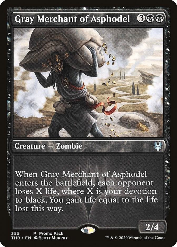 Gray Merchant of Asphodel 355 card from Promo Pack: Theros Beyond Death