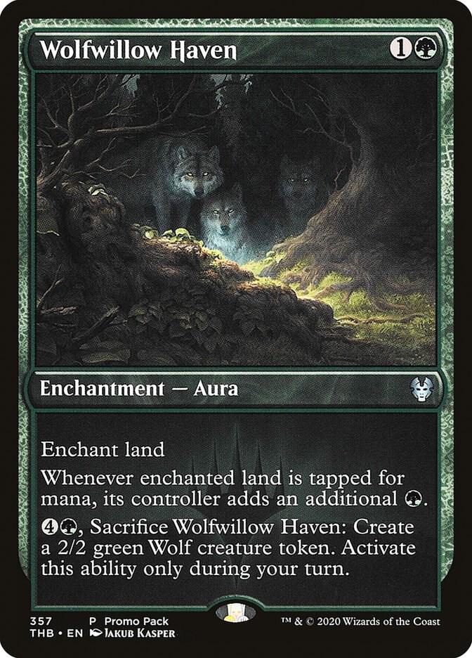 Wolfwillow Haven 357 card from Promo Pack: Theros Beyond Death