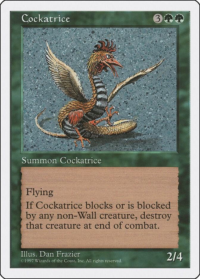 Cockatrice card from Fifth Edition