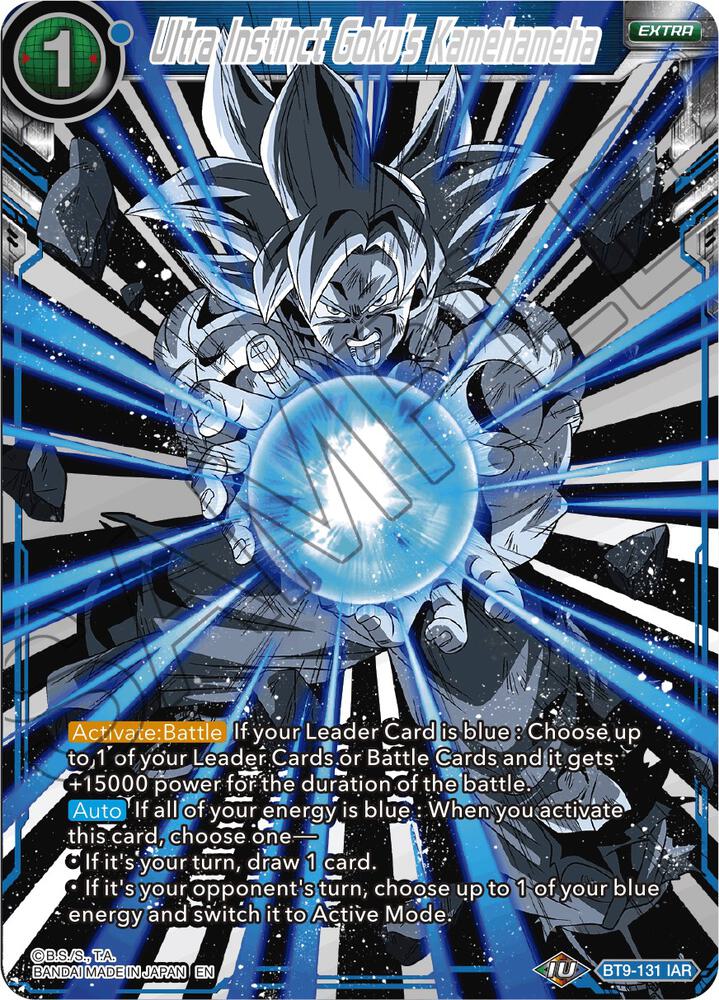 Ultra Instinct Goku's Kamehameha BT9-131 card from Universal Onslaught