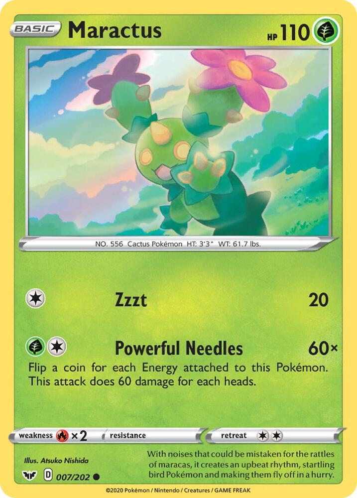 Maractus 007/202 card from SWSH01: Sword & Shield Base Set